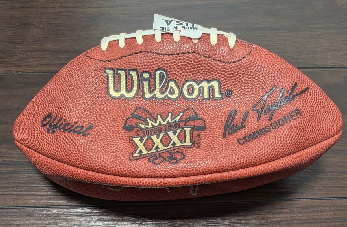 Wilson Vintage NFL Official Size Game Ball football Super Bowl 1997 Jan. 26 Made in USA アメフト ボール ビンテージ サイン入り拍卖