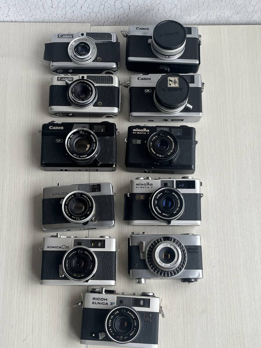 【M251】■Canon ■RICOH ■Minolta ■KONICA フィルムカメラ 中古カメラ ジャンク品扱い まとめて 11点拍卖