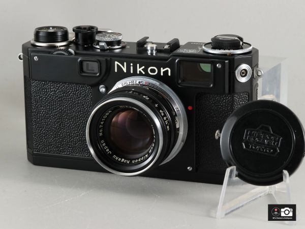 実用美品 Nikon S2 後期 ブラック + Nikkor H C 5cm F2レンズ,シャッター調整済 距離計OK レンジファインダー拍卖