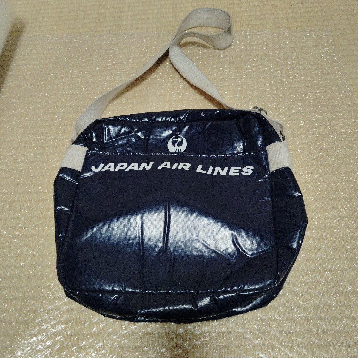 JAL JAPAN AIR LINES 日本航空 ショルダーバッグ ネイビー 鶴丸拍卖