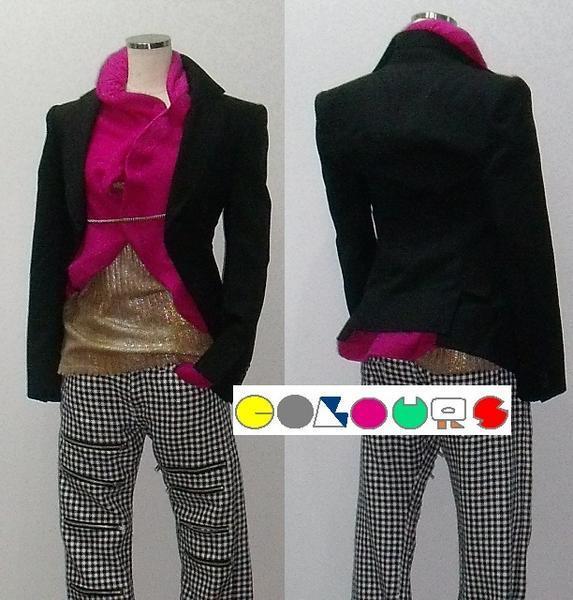 〔COLOURS〕美品■ JUNYA WATANABE■かっちりデザイン黒ジャケット■AD2009■COMME des GARCONS拍卖