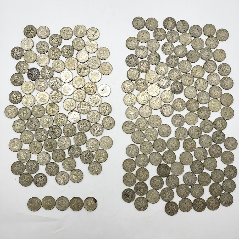 【S-2】日本古銭 100円銀貨 200枚おまとめ 総重量約955.8g 東京オリンピック 稲穂 鳳凰 100円×200枚 記念硬貨 コレクション拍卖
