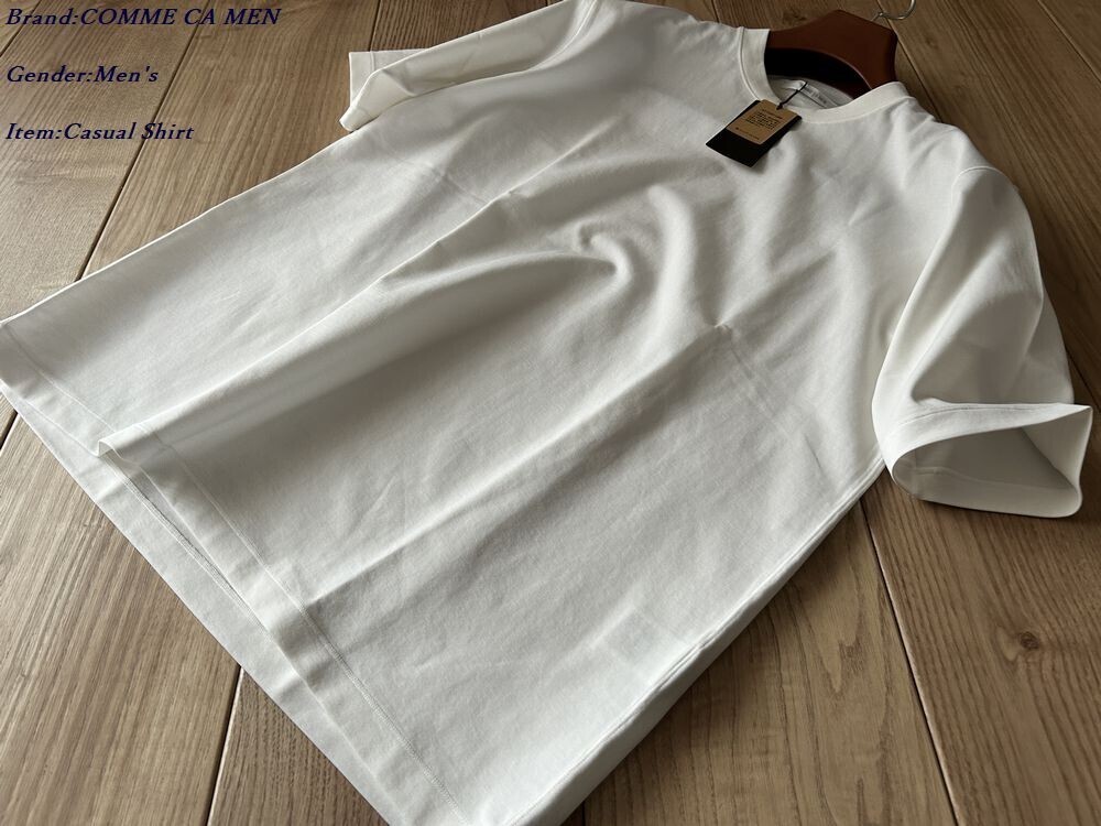新品 COMME CA MEN コムサメン ジャケット専用 クリーンTシャツ 01ホワイト Lサイズ 42TO01 定価13,200円拍卖