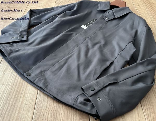 新品 COMME CA ISM コムサイズム Easy Active Wear ストレッチ 2WAYブルゾン 08チャコール Mサイズ 22BI18 定価14,800円拍卖