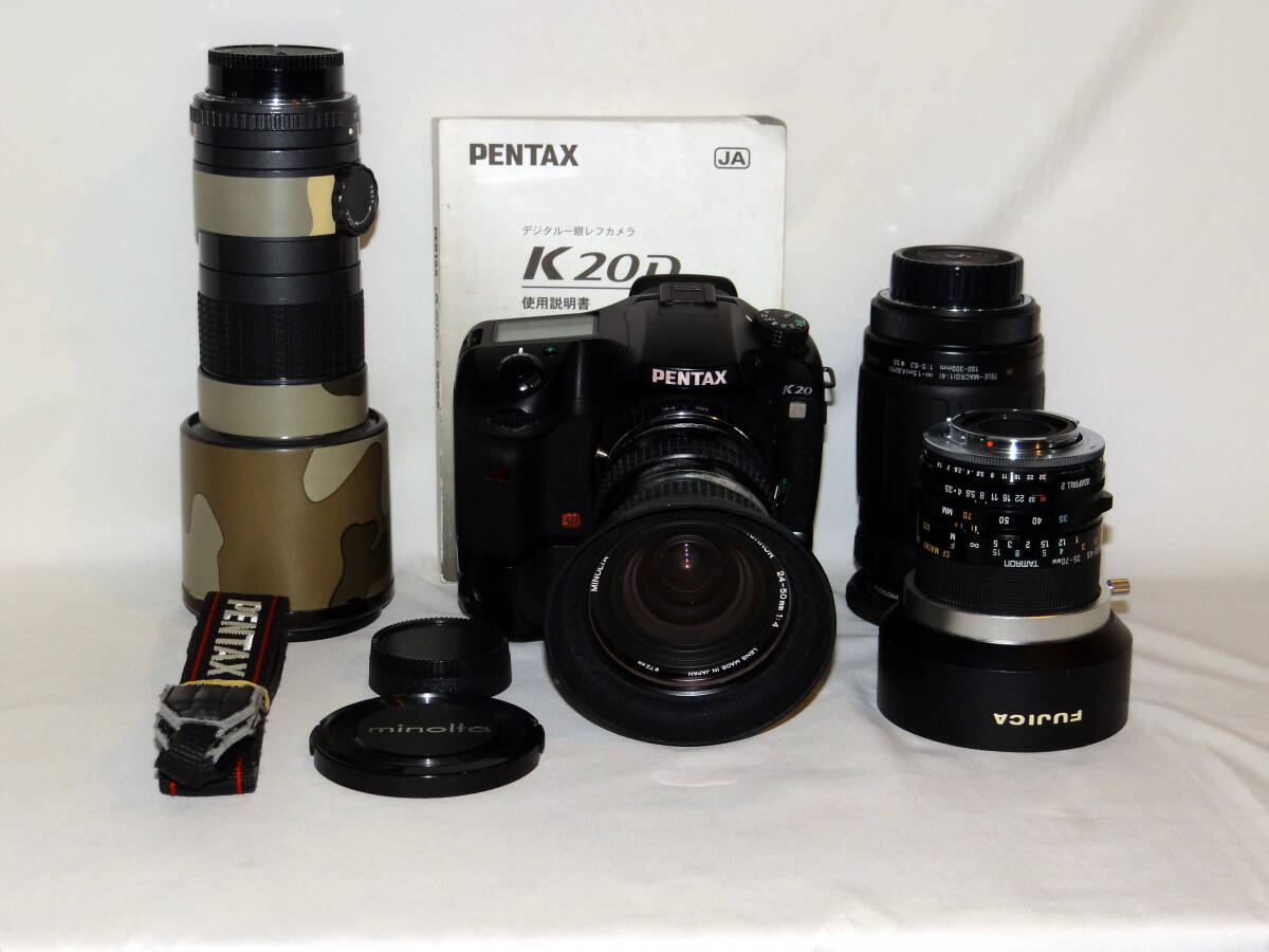 PENTAX K20D+バッテリーグリップ(実働品)・・・1円から拍卖