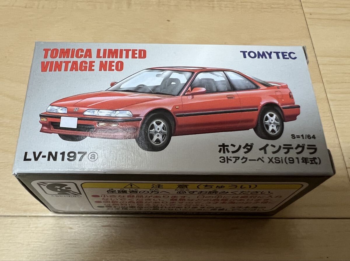 トミカリミテッドヴィンテージ ネオ LV-N197a ホンダ インテグラ 3ドアクーペ XSi 赤 91年式 TOMYTEC拍卖