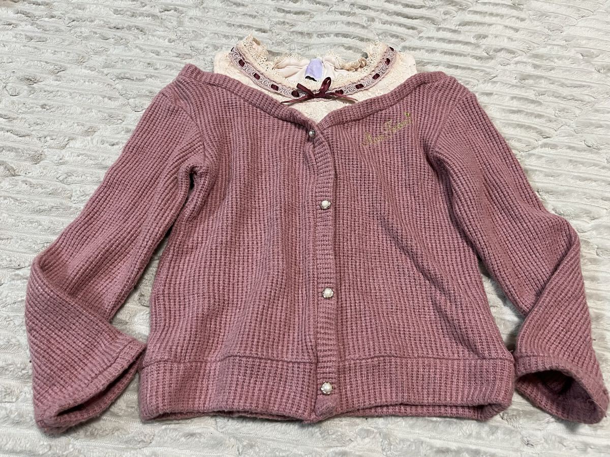 アクシーズファムキッズ130 女の子 重ね着風拍卖
