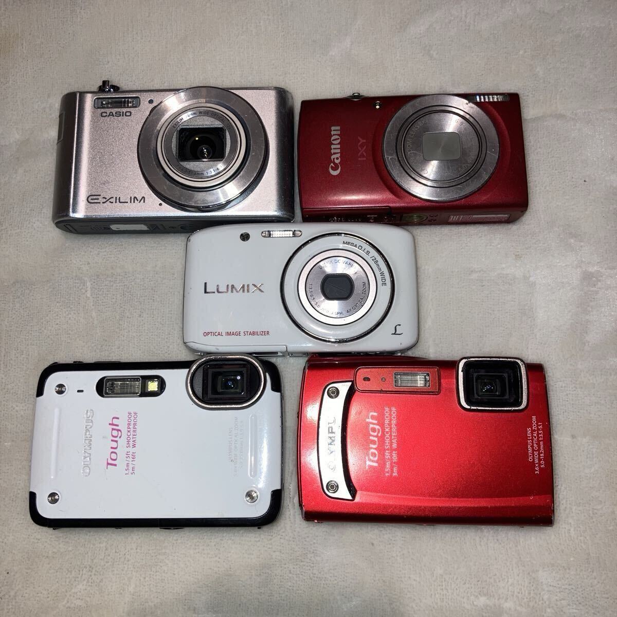 Canon ixy200 CASIO EX-ZS210 OLYMPUS tg-310 tg-620 Panasonic s2 コンパクトデジタルカメラ まとめて ジャンク品拍卖