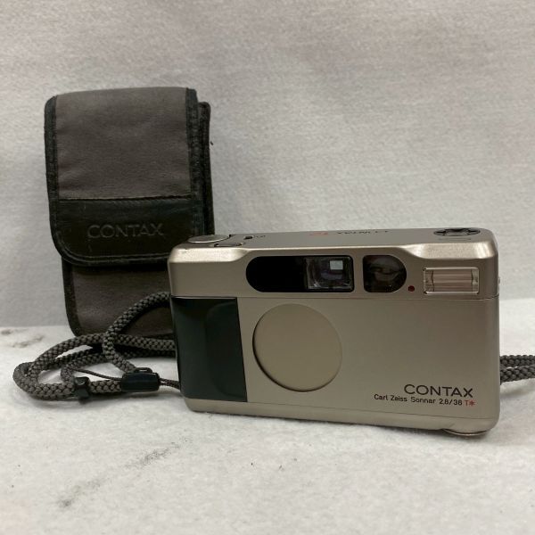 W218-S2 CONTAX コンタックス T2 コンパクトフィルムカメラ Carl Zeiss Sonnar 2.8/38 専用ポーチ付き 2321509拍卖