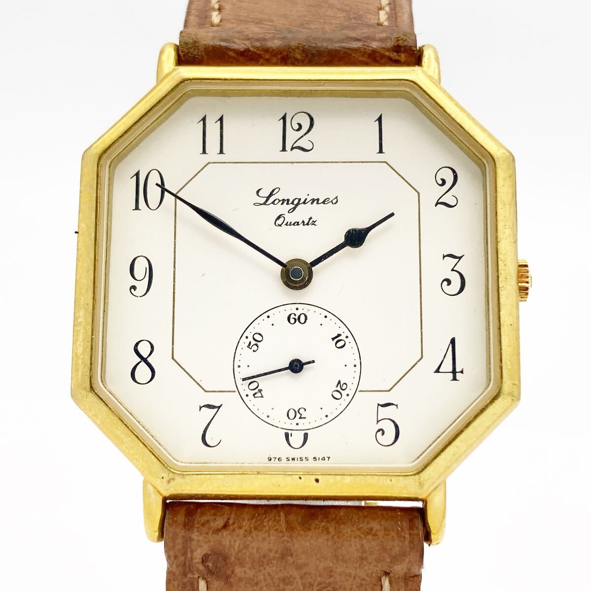 LONGINES ロンジン メンズ腕時計 オクタゴンケース 976 SWISS 5147 QUARTZ スモールセコンド 150周年記念 ヴィンテージ alp古0605拍卖