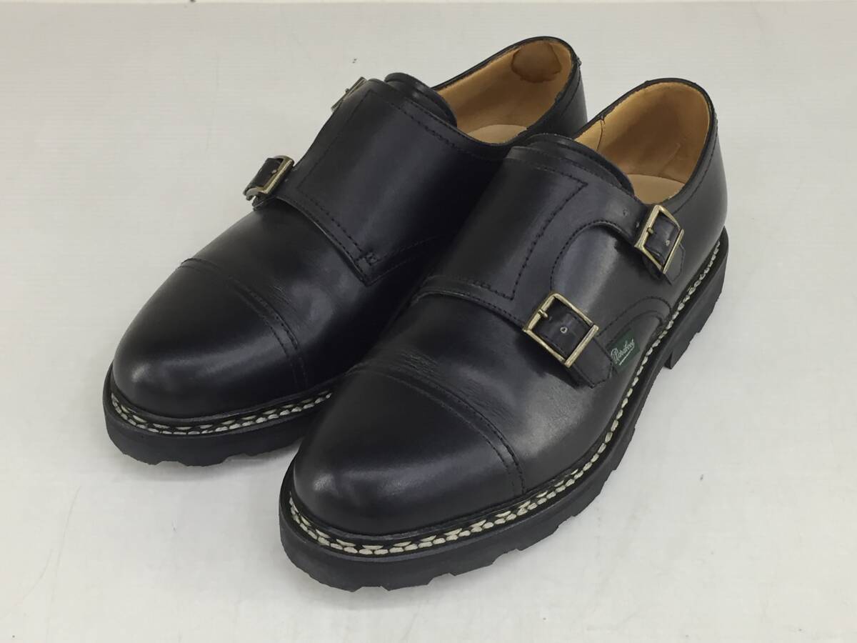 Paraboot ウィリアム ダブルモンクストラップ レザーシューズ ブラック / UK5 / パラブーツ WILLIAM 革靴 キャップトゥ 37128拍卖