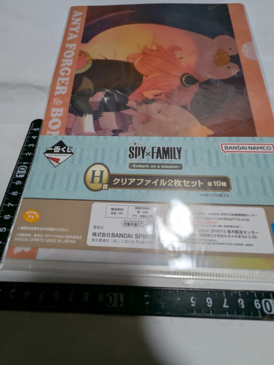 一番くじ SPY FAMILY A4クリアファイル 2枚入り ナイロン未開封 中古②拍卖