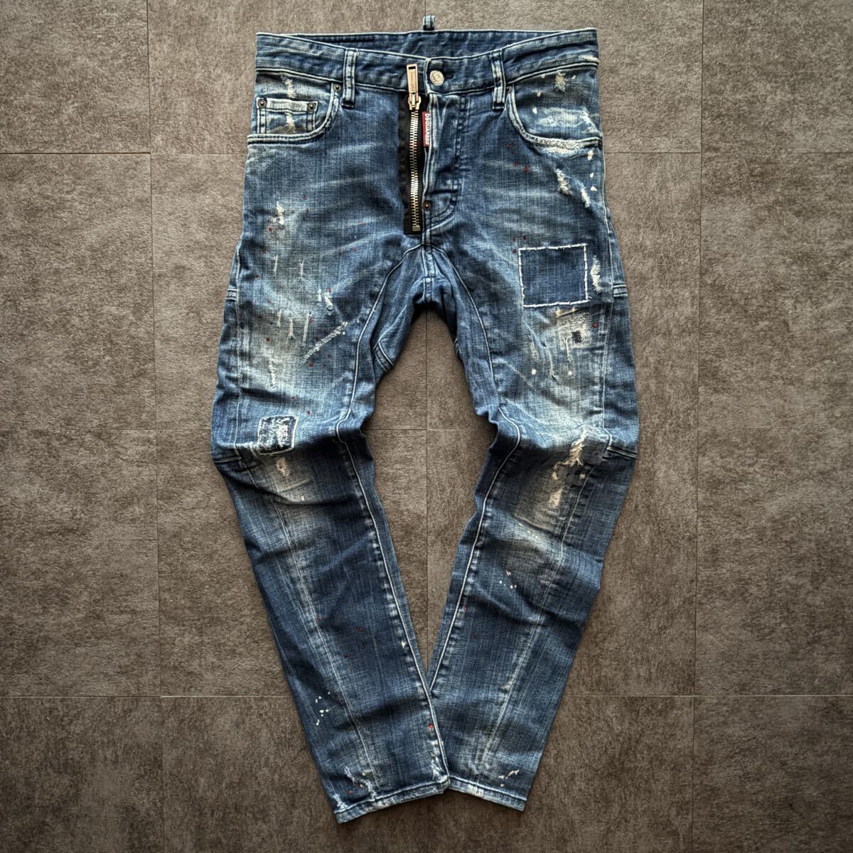 ディースクエアード DSQUARED2 デニム ジーンズ タディバイカー TidyBiker 濃紺 イタリア製 ストレッチ ダメージ加工 y2k ストリート 42拍卖