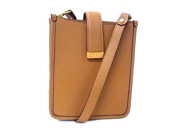 1円 ■極美品■ GIANNI CHIARINI ジャンニキャリーニ レザー ショルダーバッグ クロスボディ 斜め掛け レディース ブラウン系 GE0551拍卖