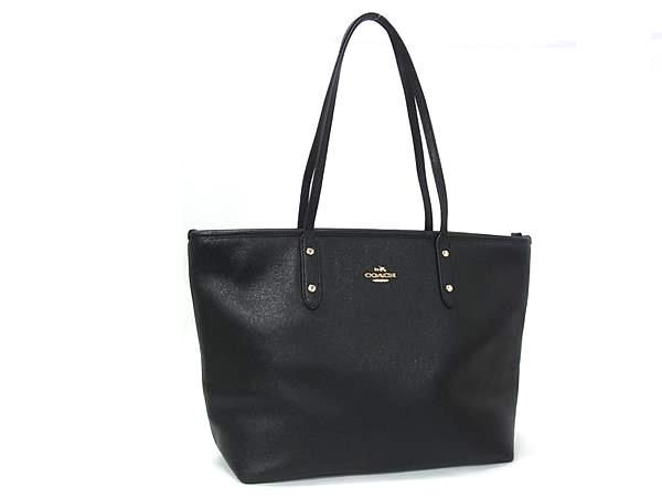 1円 ■美品■ COACH コーチ F58846 レザー トートバッグ ショルダーバッグ 肩掛けかばん レディース メンズ ブラック系 HA8581拍卖