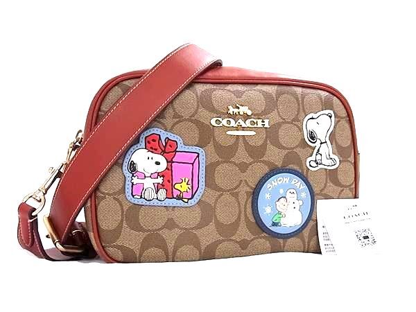 1円 ■新品■未使用■ COACH コーチ ピーナッツ コラボ PVC×レザー クロスボディ ショルダーバッグ 斜め掛け ベージュ系 FU6802拍卖