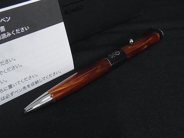 1円 ■新品■未使用■ Itoya 伊東屋 ロメオ No.3 ボールペン 筆記用具 文房具 ステーショナリー ブラウン系×シルバー系 BT4032拍卖