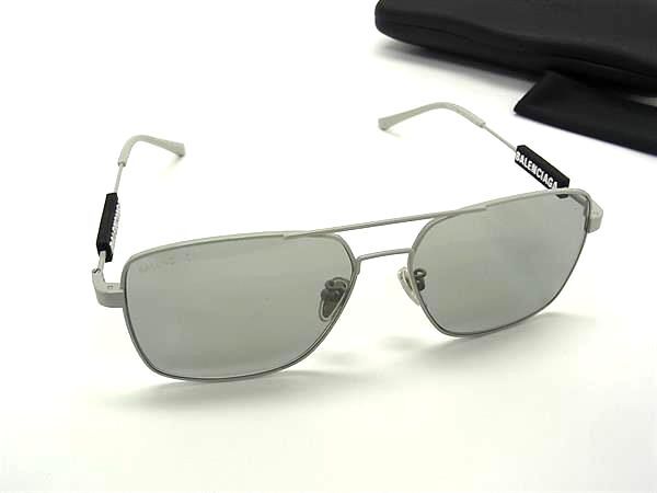1円 ■極美品■ BALENCIAGA バレンシアガ BB0116SA サングラス メガネ 眼鏡 メンズ レディース グレー系 HA9324拍卖