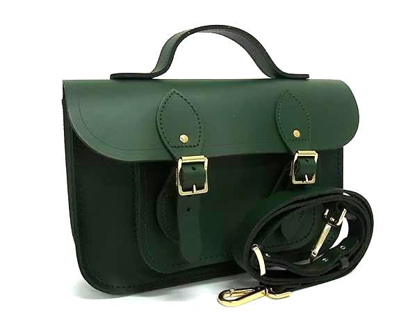 1円■極美品■ THE CAMBRIDGE SATCHEL CO. ザ ケンブリッジ サッチェル カンパニー レザー クロスボディ ショルダー グリーン系 BU0698拍卖