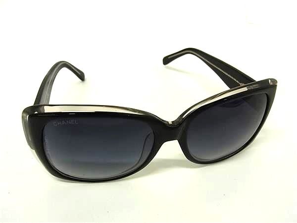 1円 ■美品■ CHANEL シャネル 5227-H c.1025 ココマーク マザーオブパール シェル サングラス メガネ 眼鏡 ブラック系×クリア FX8947拍卖