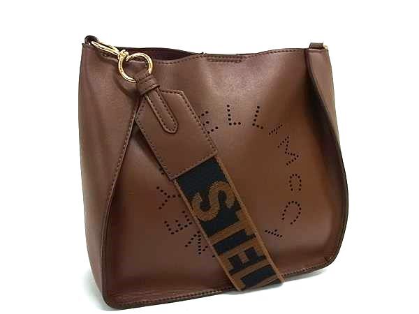 1円 ■美品■ STELLA McCARTNEY ステラ マッカートニー レザー クロスボディ ショルダーバッグ 斜め掛け レディース ブラウン系 BU0549拍卖