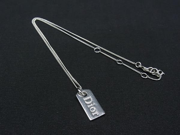1円 ■美品■ ChristianDior ディオール ネックレス ペンダント アクセサリー レディース メンズ シルバー系 BU0510拍卖