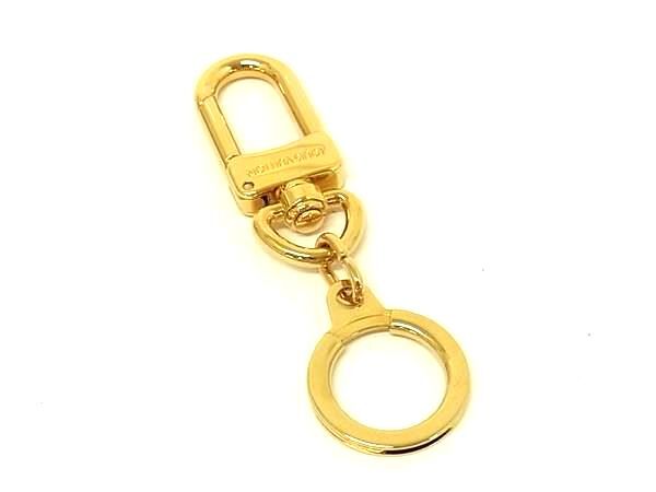 1円 ■極美品■ LOUIS VUITTON ルイヴィトン M62694 アノクレ キーリング キーホルダー チャーム レディース メンズ ゴールド系 BU0380拍卖