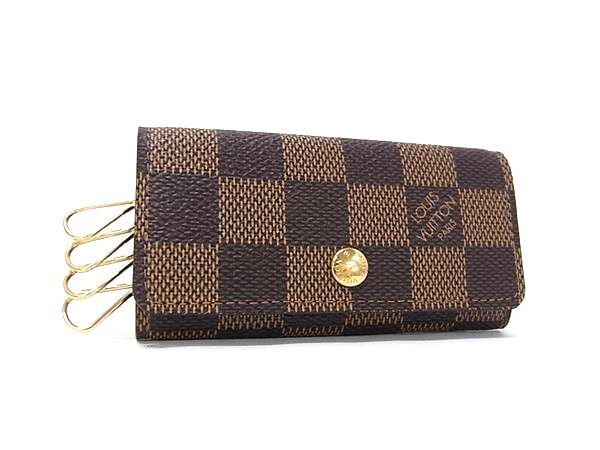 1円 ■極美品■ LOUIS VUITTON ルイヴィトン N62631 ダミエ ミュルティクレ4 4連 キーケース 鍵入れ メンズ レディース ブラウン系 HB1652拍卖