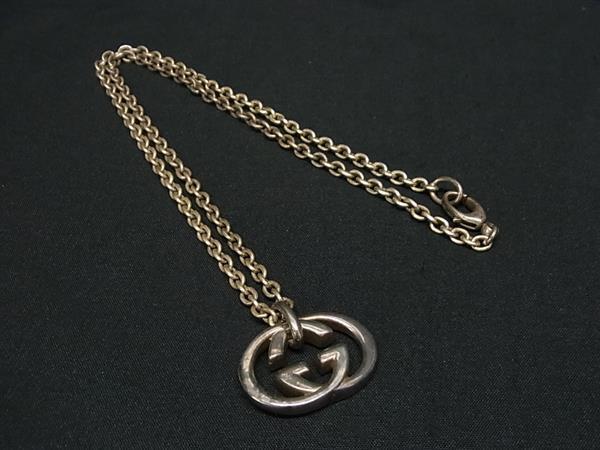 1円 GUCCI グッチ インターロッキングG SV925 ネックレス ペンダント アクセサリー メンズ レディース シルバー系 FQ8179拍卖