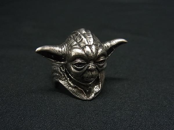 1円 JAP工房 ターウォーズコラボ ヨーダ SV925 リング 指輪 アクセサリー 約16号 メンズ レディース シルバー系 BS5962拍卖