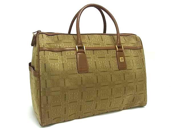 1円 GIVENCHY ジバンシィ ナイロンキャンバス ハンドバッグ ボストンバッグ 旅行かばん メンズ レディース ブラウン系 GB4869拍卖
