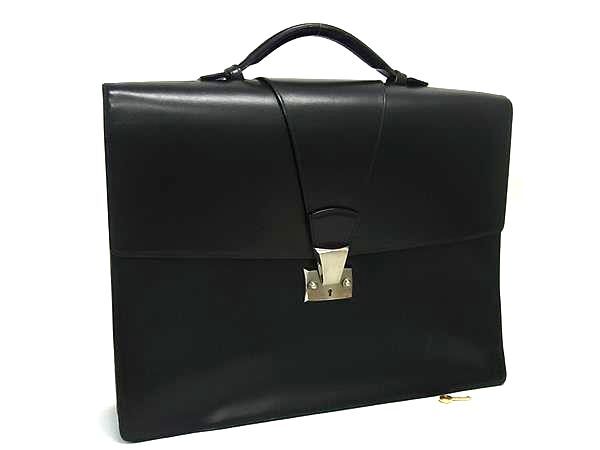 1円 Cartier カルティエ パシャ レザー ハンドバッグ ビジネスバッグ ブリーフケース 書類かばん メンズ レディース ブラック系 GD0895拍卖