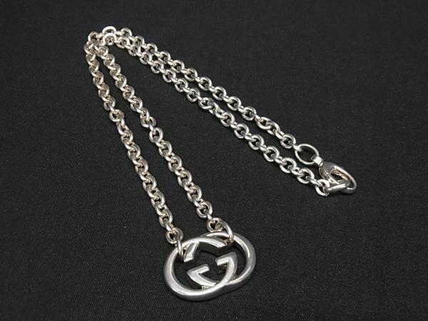 1円 ■美品■ GUCCI グッチ インターロッキングG SV925 ネックレス ペンダント アクセサリー メンズ レディース シルバー系 HA8117拍卖