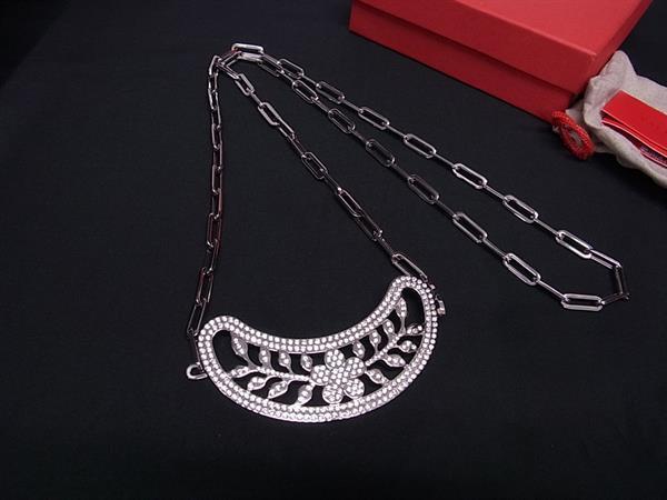1円 ■美品■ VALENTINO GARAVANI ヴァレンティノ ガラヴァーニ ラインストーン シルバー金具 ベルト レディース シルバー系 EA3889拍卖