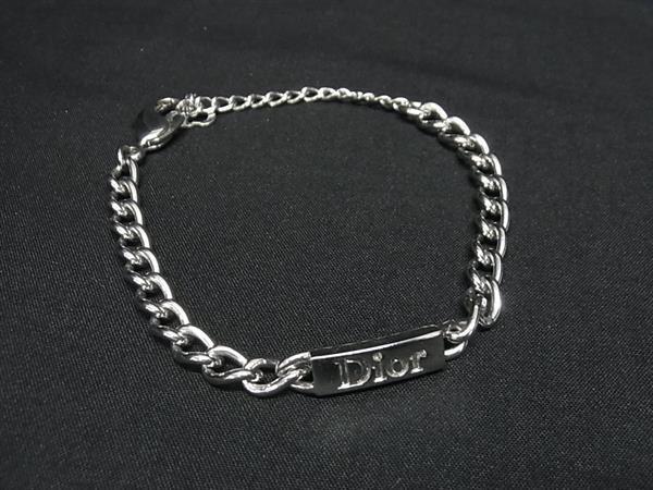 1円 ■美品■ ChristianDior クリスチャンディオール ブレスレット アクセサリー レディース メンズ シルバー系 BU0863拍卖