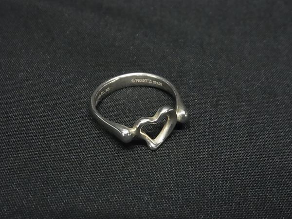 1円 ■美品■ TIFFANY&Co ティファニー エルサペレッティ オープンハート SV925 リング 指輪 アクセサリー 約11号 シルバー系 FZ2752拍卖