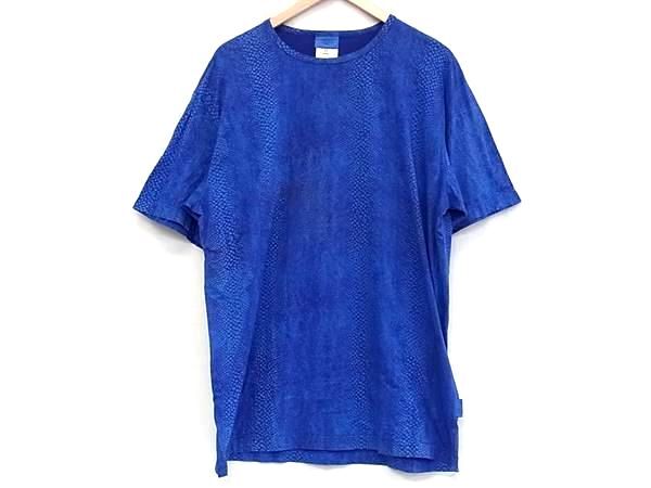 1円 ■美品■ VERSACE ヴェルサーチ コットン100% 半袖 Tシャツ トップス 表記サイズ XL 洋服 ブルー系 BS5928拍卖
