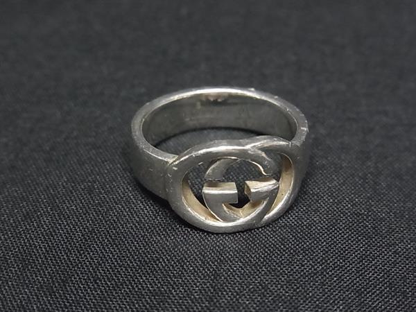 1円 GUCCI グッチ インターロッキングG SV925 リング 指輪 アクセサリー 表記サイズ 13 (約12号) レディース メンズ シルバー系 FZ3042拍卖
