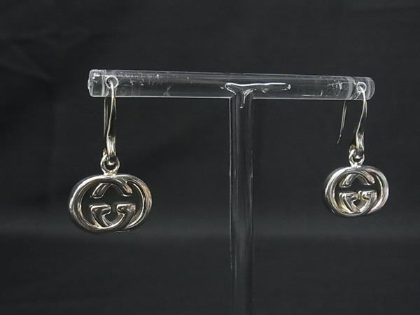 1円 GUCCI グッチ インターロッキングG SV925 フック式 ピアス アクセサリー レディース シルバー系 FZ3038拍卖