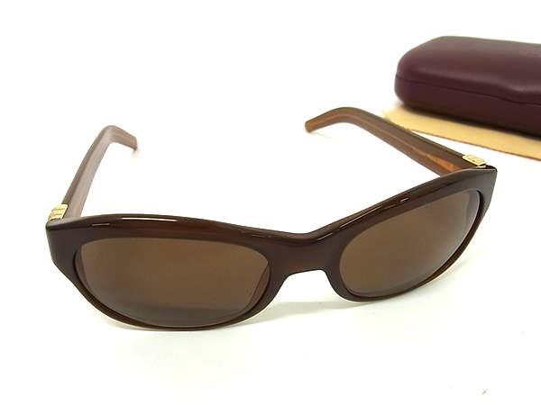 1円 ■美品■ Cartier カルティエ 54□18 サングラス メガネ 眼鏡 レディース ブラウン系×クリアブラウン系 FX8750拍卖