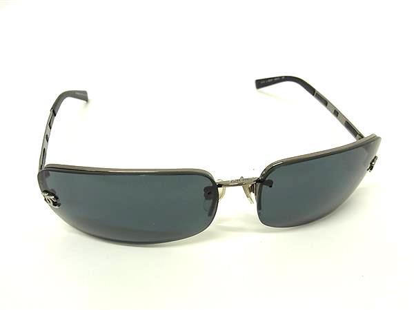 1円 ■美品■ CHANEL シャネル 4113 c.108/87 65□15 120 ココマーク サングラス メガネ 眼鏡 シルバー系×ブラック系 FX8796拍卖