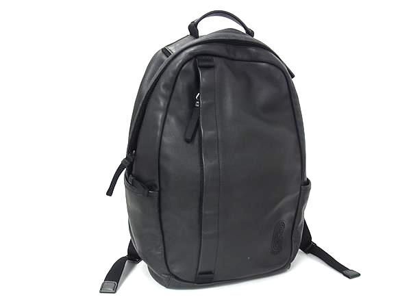 1円 ■美品■ COACH コーチ 89921 レザー リュックサック デイパック バックパック メンズ レディース ブラック系 FQ8302拍卖