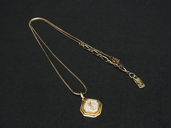 1円 ■美品■ YVESSAINTLAURENT イヴサンローラン ヴィンテージ ネックレス ペンダント アクセサリー レディース ゴールド系 BU0966拍卖