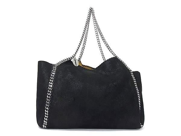 1円 STELLA McCARTNEY ステラ マッカートニー ファラベラ エコレザー ハンドバッグ トートバッグ ショルダー 肩掛け ブラック系 FQ8360拍卖