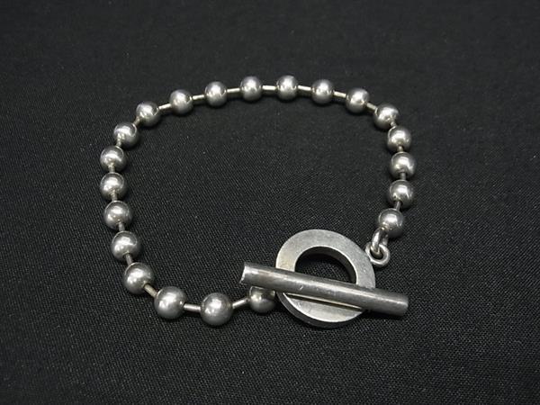 1円 ■美品■ GUCCI グッチ SV925 ボールチェーン ブレスレット アクセサリー メンズ レディース シルバー系 FQ8695拍卖