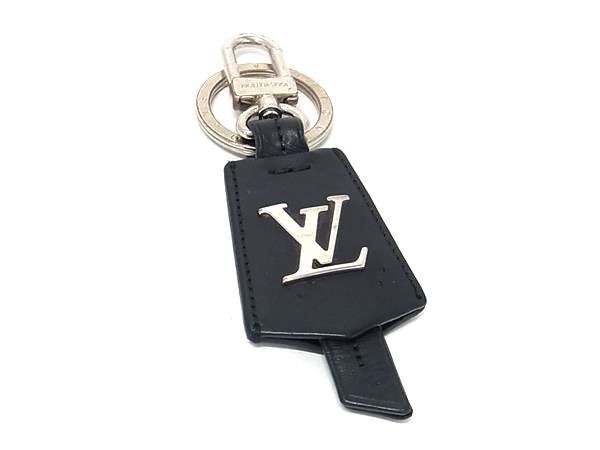 1円 LOUIS VUITTON ルイヴィトン M68020 クロッシュ クレ キーリング キーホルダー メンズ レディース ブラック系×シルバー系 FQ8745拍卖