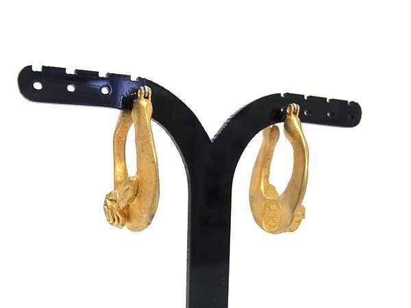 1円 GIVENCHY ジバンシィ ヴィンテージ フラワー 花 ピアス アクセサリー レディース ゴールド系 BU0763拍卖