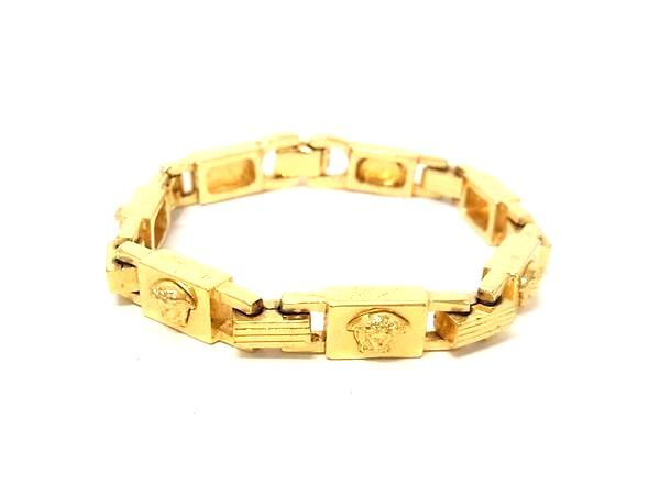 1円 ■美品■ GIANNI VERSACE ジャンニ ヴェルサーチ メデューサ ブレスレット バングル アクセサリー レディース ゴールド系 FW5867拍卖