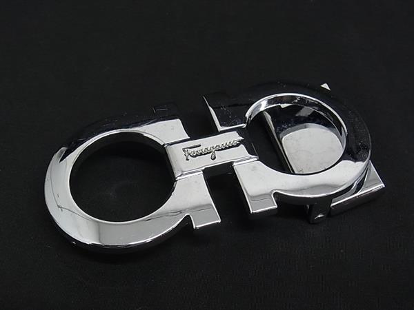 Salvatore Ferragamo フェラガモ ダブルガンチーニ バックルのみ ベルトバックル ベルト金具 シルバー系 DN8850拍卖