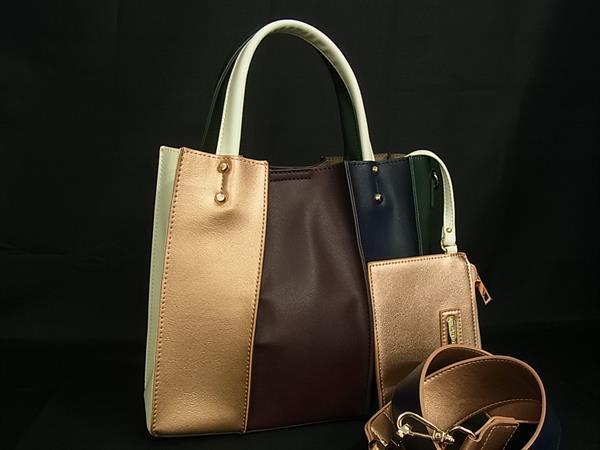 ■新品■未使用■ DIANA ダイアナ レザー 2WAY ハンドバッグ トート ショルダー レディース ネイビー系×マルチカラー HA5931拍卖